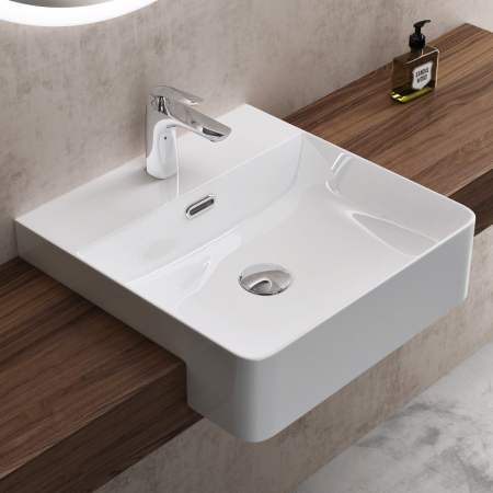 Lavoare - Lavoar Astra 702, alb lucios, 42-50 sau 60 cm, montaj incorporat, ceramica
