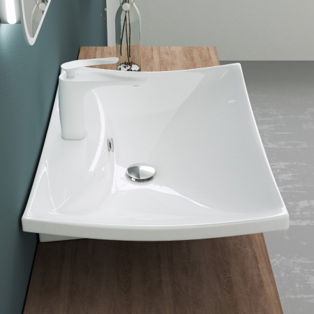 Lavoar Astra 709, alb lucios, montaj pe blat sau suspendat, ceramica [5]