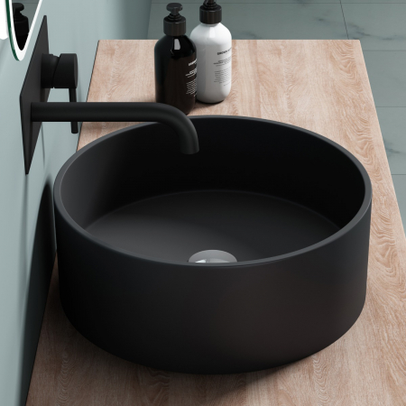 Lavoar Astra 804, alb sau negru, 40 cm, montaj pe blat sau suspendat, compozit [7]