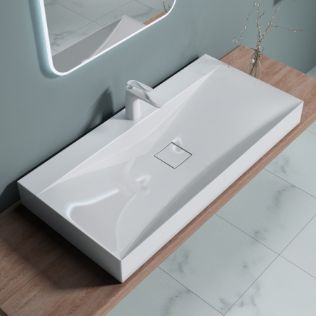 Lavoare - Lavoar Astra 810, 3 culori disponibile, 60-80-100 sau 120 cm, montaj pe blat sau suspendat, compozit