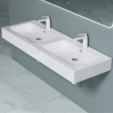 Lavoar Astra 830, alb sau negru, 140 cm, montaj pe blat sau suspendat, compozit [1]