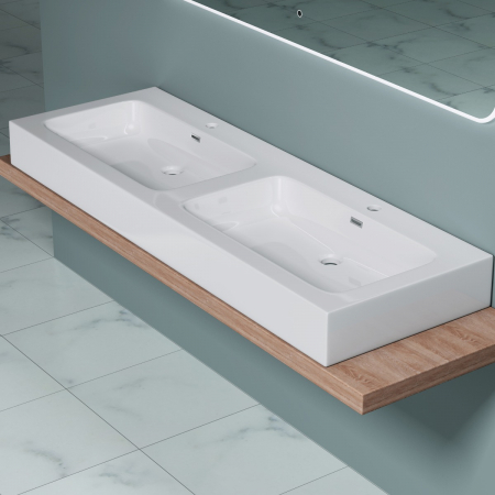 Lavoar Astra 830, alb sau negru, 140 cm, montaj pe blat sau suspendat, compozit [5]