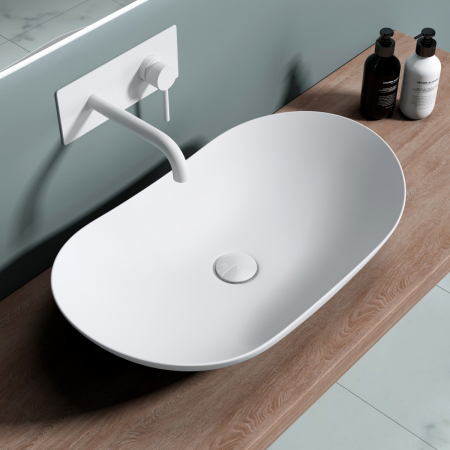 Lavoare - Lavoar Astra 858, alb sau negru, 63 cm, montaj pe blat, ceramica