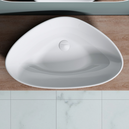 Lavoar Astra 895, alb lucios, montaj pe blat , ceramica [3]