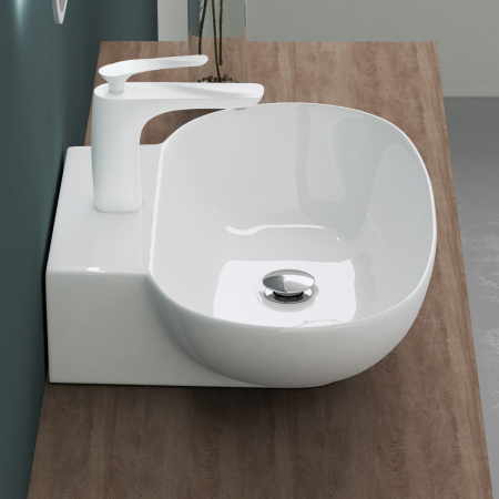 Lavoar Astra 899, alb lucios, montaj pe blat sau suspendat, ceramica [5]