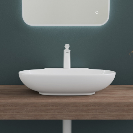 Lavoar Astra 899, alb lucios, montaj pe blat sau suspendat, ceramica [1]