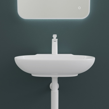 Lavoar Astra 899, alb lucios, montaj pe blat sau suspendat, ceramica [6]