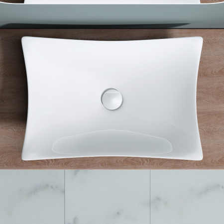 Lavoar Astra 910, alb lucios, montaj pe blat , ceramica [4]