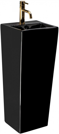 Lavoare - Lavoar de podea Kamila Black, ceramica, negru lucios