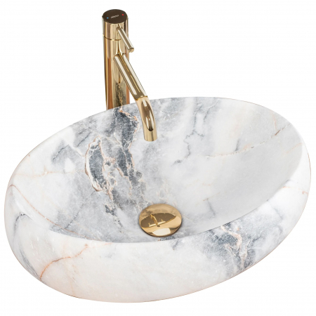 Lavoare - Lavoar pe blat Blat Linda Granit Mat, ceramica, imitatie de piatra