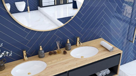 Lavoar incastrat Nel White, ceramica, alb lucios [3]