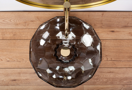 Lavoar pe blat Arctic Black, sticla, transparent [4]