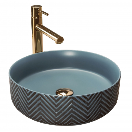 Lavoare - Lavoar pe blat Ashley Blue, ceramica, Albastru