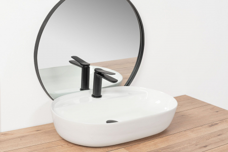 Lavoar pe blat Aura, ceramica, alb lucios [1]