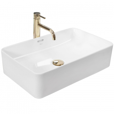 Lavoare - Lavoar pe blat Berta 55 White, ceramica, alb lucios