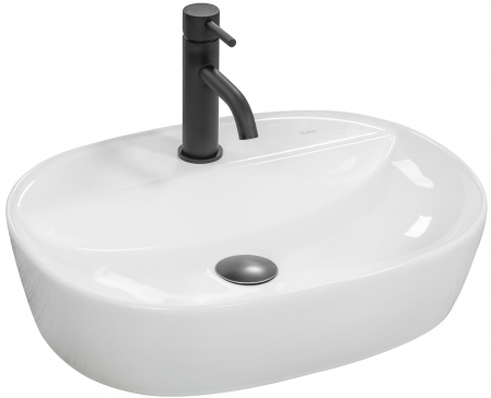 Lavoare - Lavoar pe blat Carina, ceramica, alb lucios