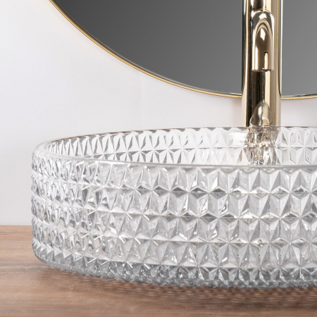 Lavoar pe blat Cristal transparent 39, sticla, transparent [3]