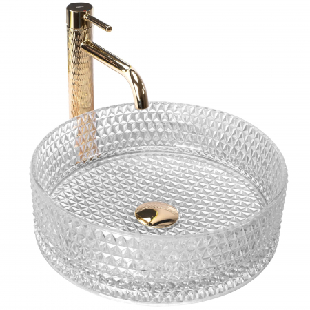 Lavoare - Lavoar pe blat Cristal transparent, sticla, transparent