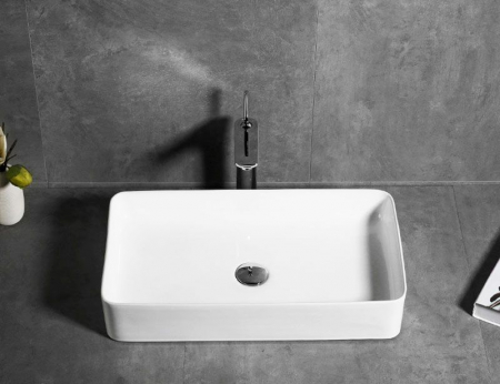 Lavoar pe blat Denis, ceramica, alb lucios [5]