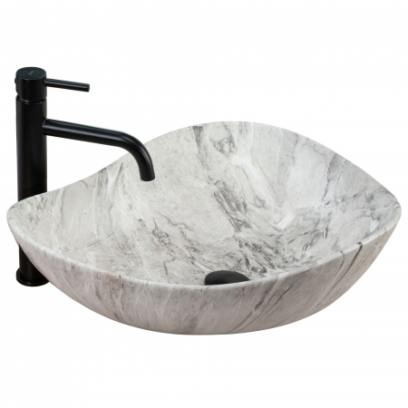 Lavoare - Lavoar pe blat Dora Stone, ceramica, imitatie de piatra