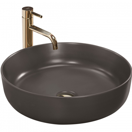 Lavoare - Lavoar pe blat Elma Gri Cald Mat, ceramica, Gri mat