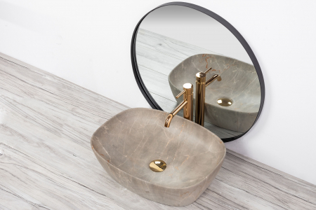Lavoar pe blat Freja Beige, ceramica, Bej [3]