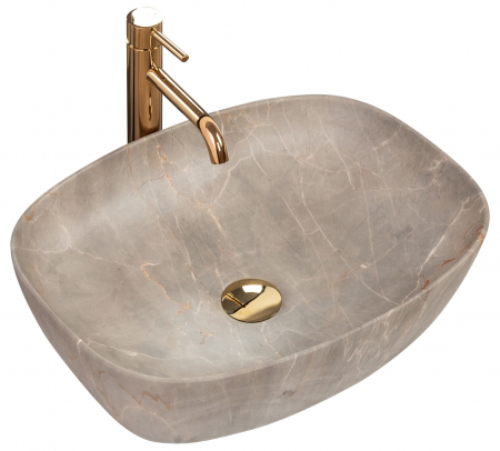 Lavoare - Lavoar pe blat Freja Beige, ceramica, Bej