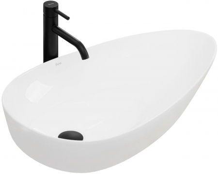 Lavoare - Lavoar pe blat Greta 75, ceramica, alb lucios