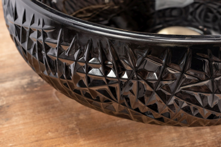 Lavoar pe blat Ice Negru, sticla, transparent [6]