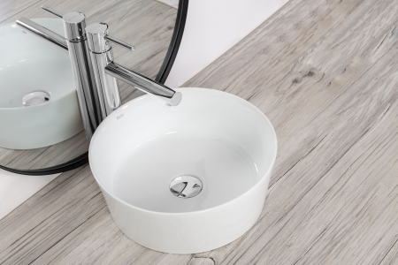 Lavoar pe blat Ida Alb, ceramica, alb lucios [4]