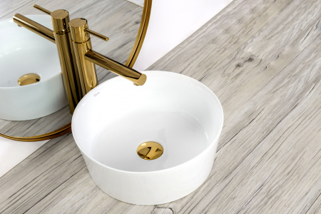 Lavoar pe blat Ida Alb, ceramica, alb lucios [2]
