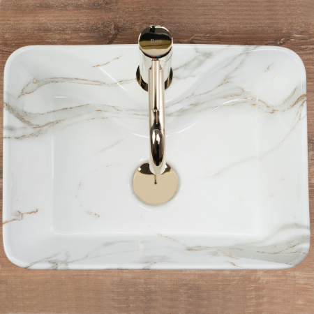 Lavoar pe blat Kelly Mini Aiax Shiny, ceramica, cu model [4]