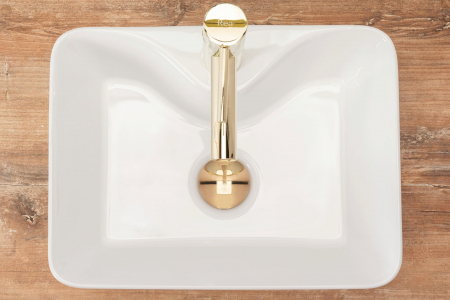 Lavoar pe blat Kelly Mini Alb, ceramica, alb lucios [4]