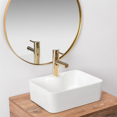 Lavoar pe blat Kelly Mini Alb, ceramica, alb lucios [2]