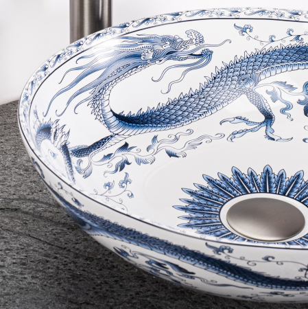 Lavoar pe blat Kioto, ceramica, cu model [2]