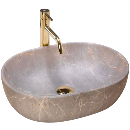 Lavoare - Lavoar pe blat Lara Bej Beige, ceramica, Bej