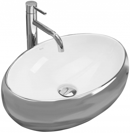 Lavoare - Lavoar pe blat Linda Silver, ceramica, alb lucios