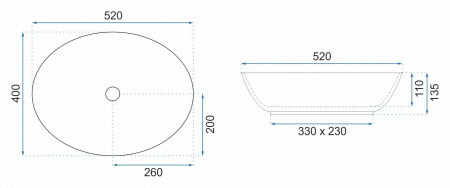 Lavoar pe blat Margot Gold/blue, ceramica, auriu [4]