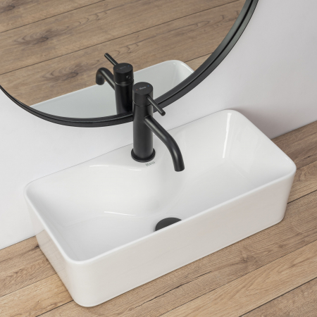 Lavoar pe blat Mery, ceramica, alb lucios [2]