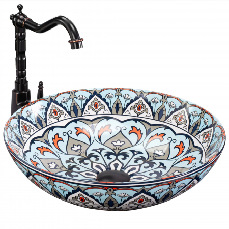 Lavoare - Lavoar pe blat Mexico, ceramica, cu model