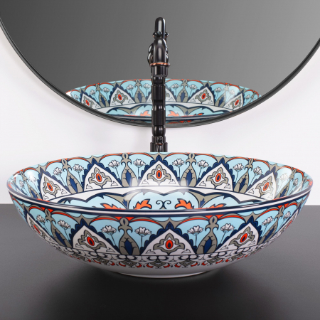 Lavoar pe blat Mexico, ceramica, cu model [2]