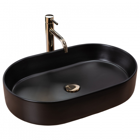 Lavoare - Lavoar pe blat Nadia Black Matt, ceramica, negru mat