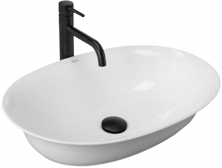 Lavoare - Lavoar pe blat Roma, ceramica, alb lucios