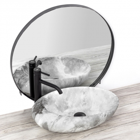 Lavoar pe blat Roxy C Stone L.grey, ceramica, Gri [2]