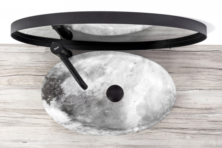 Lavoar pe blat Roxy C Stone L.grey, ceramica, Gri [3]