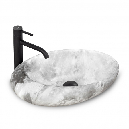 Lavoar pe blat Roxy C Stone L.grey, ceramica, Gri [1]