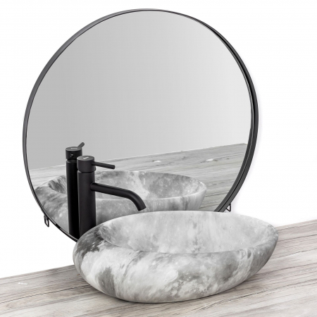 Lavoar pe blat Roxy C Stone L.grey, ceramica, Gri [4]