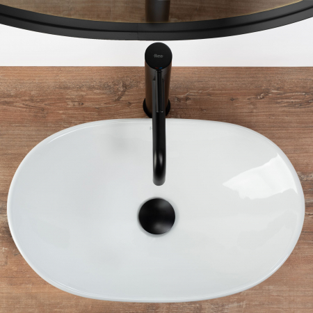 Lavoar pe blat Royal Mini White, ceramica, alb lucios [2]