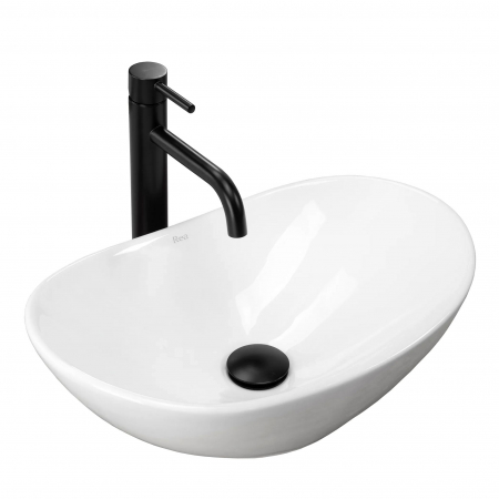 Lavoare - Lavoar pe blat Royal Mini White, ceramica, alb lucios