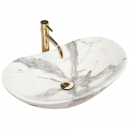 Lavoare - Lavoar pe blat Royal Sand, ceramica, imitatie de piatra